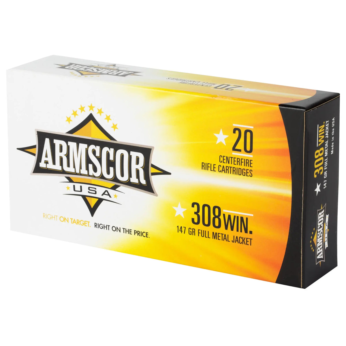 ARMSCOR 308WIN 147GR FMJ 20/200 - American Ordnance