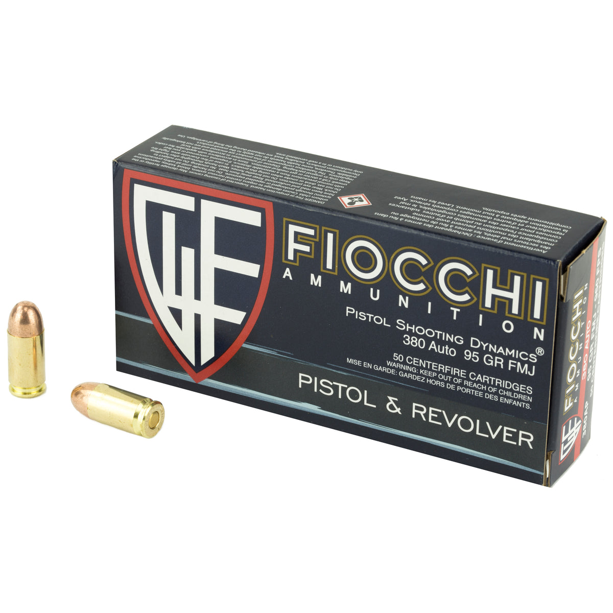 FIOCCHI 380ACP 95GR FMJ 50/1000 - American Ordnance