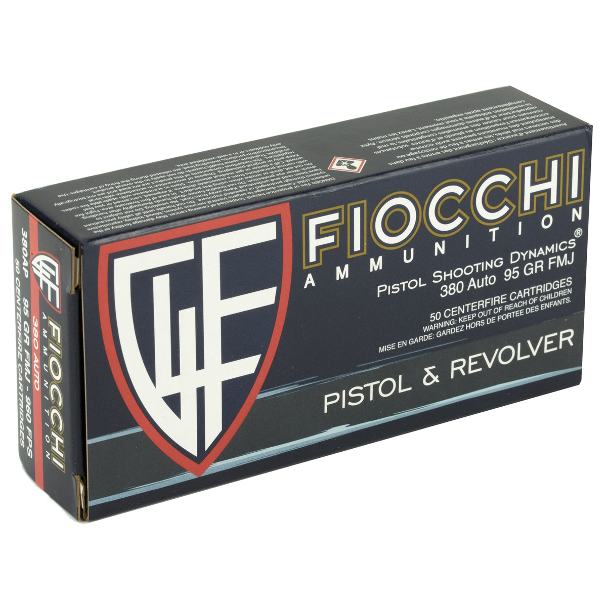 FIOCCHI 380ACP 95GR FMJ 50/1000 - American Ordnance