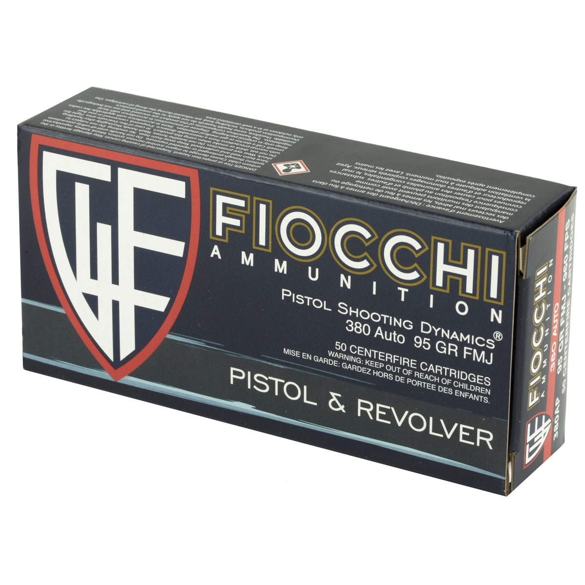 FIOCCHI 380ACP 95GR FMJ 50/1000 - American Ordnance