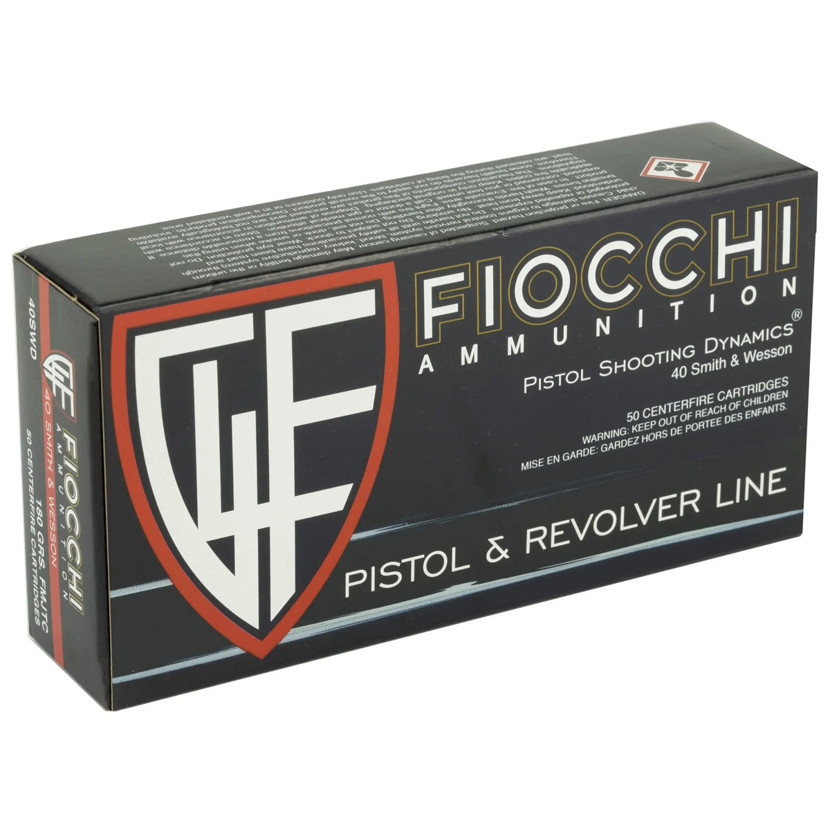 FIOCCHI 40SW 180GR FMJ 50/1000 - American Ordnance