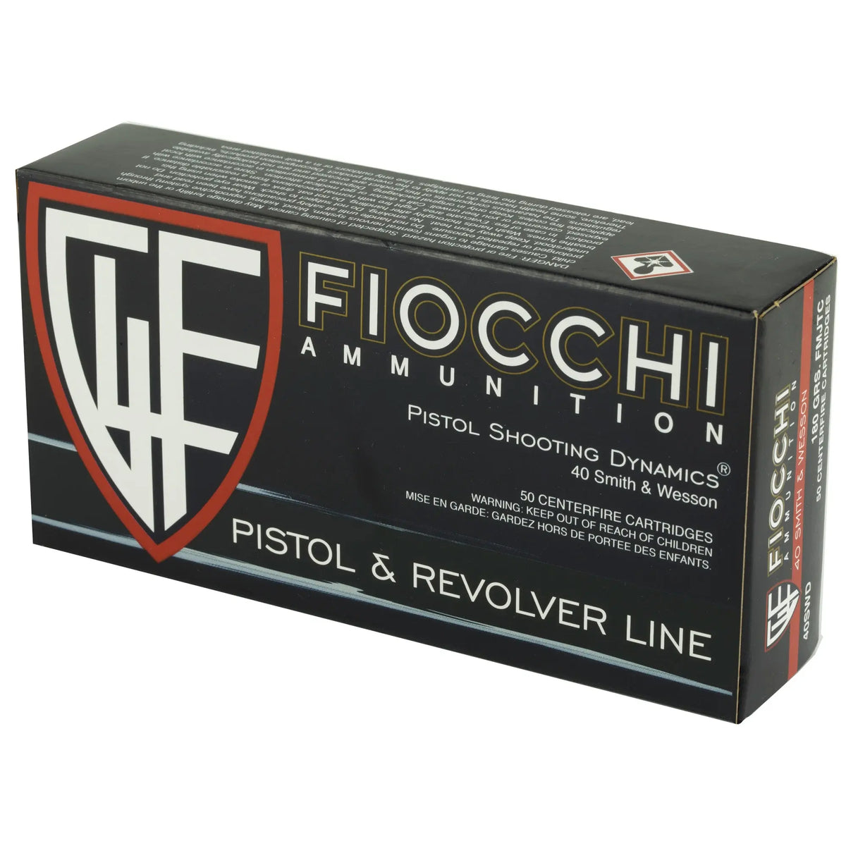 FIOCCHI 40SW 180GR FMJ 50/1000 - American Ordnance