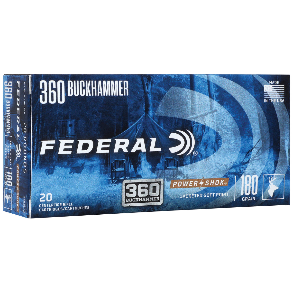 FED PWRSHK 360 BCKHMMR 180GR 20/200 - American Ordnance