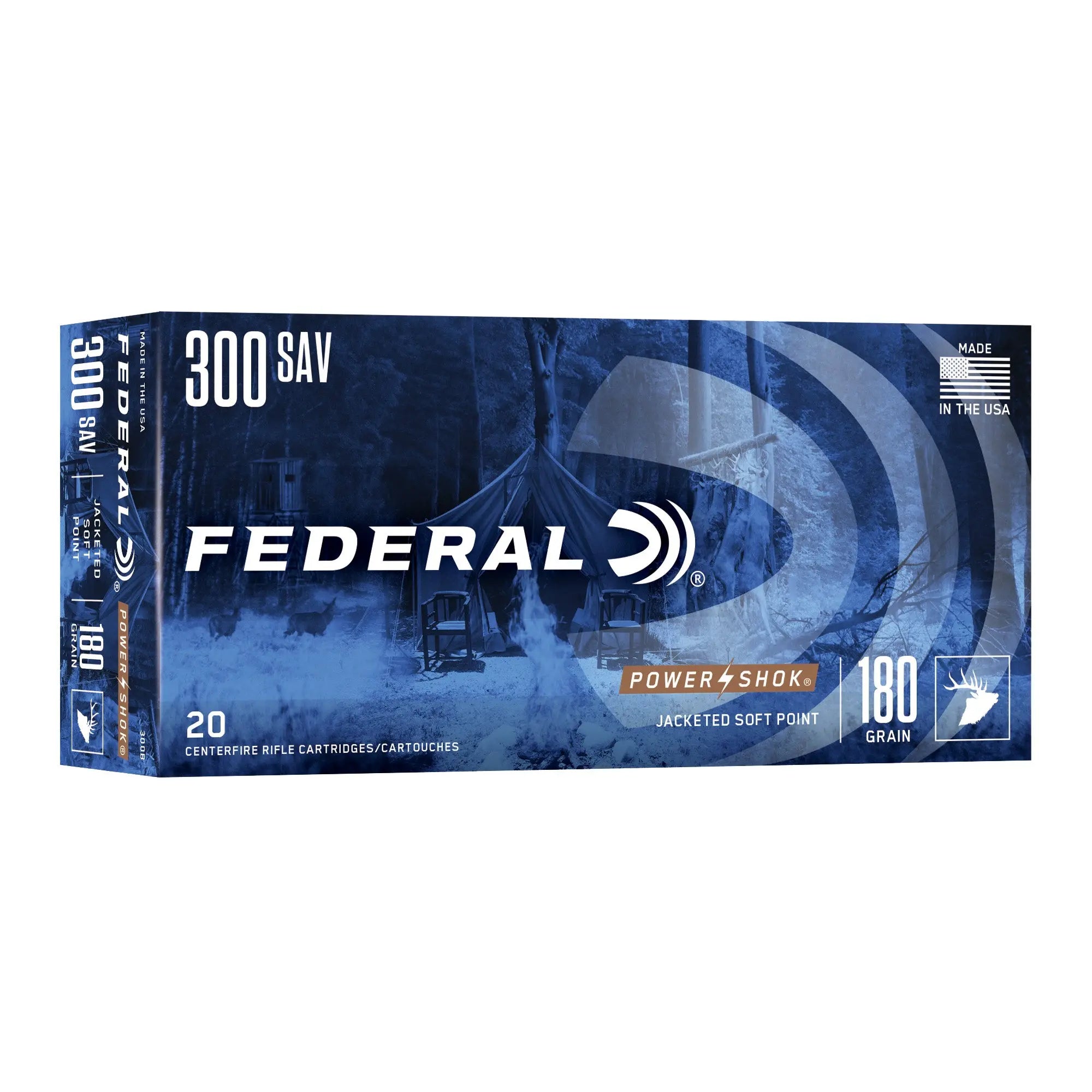 FED PWRSHK 300SAV 180GR SP 20/200 - American Ordnance