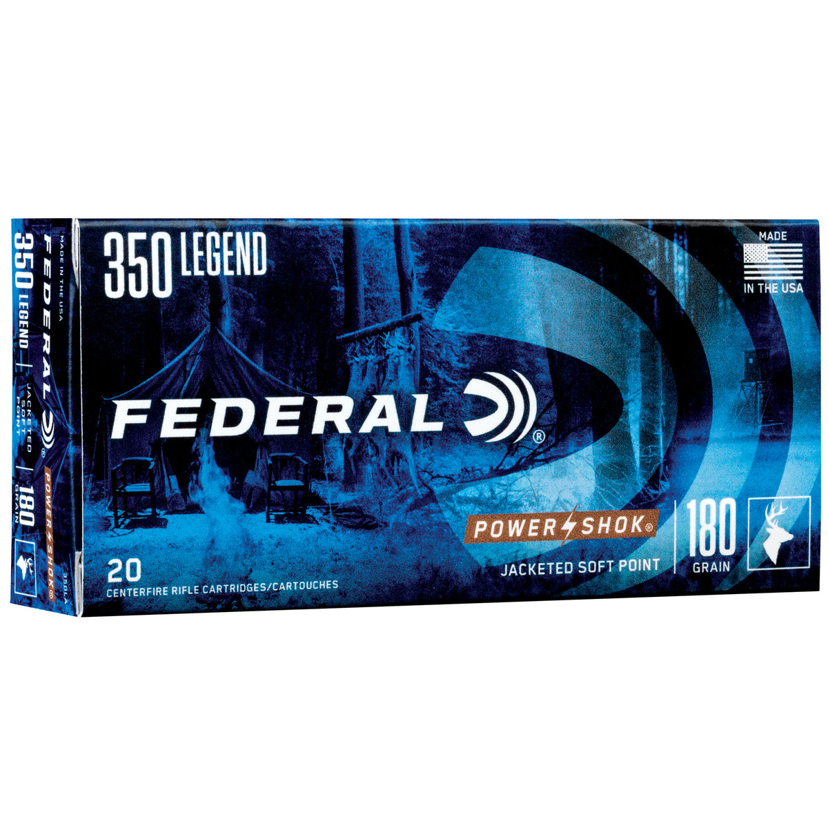 FED PWRSHK 350LEG 180GR SP 20/200 - American Ordnance