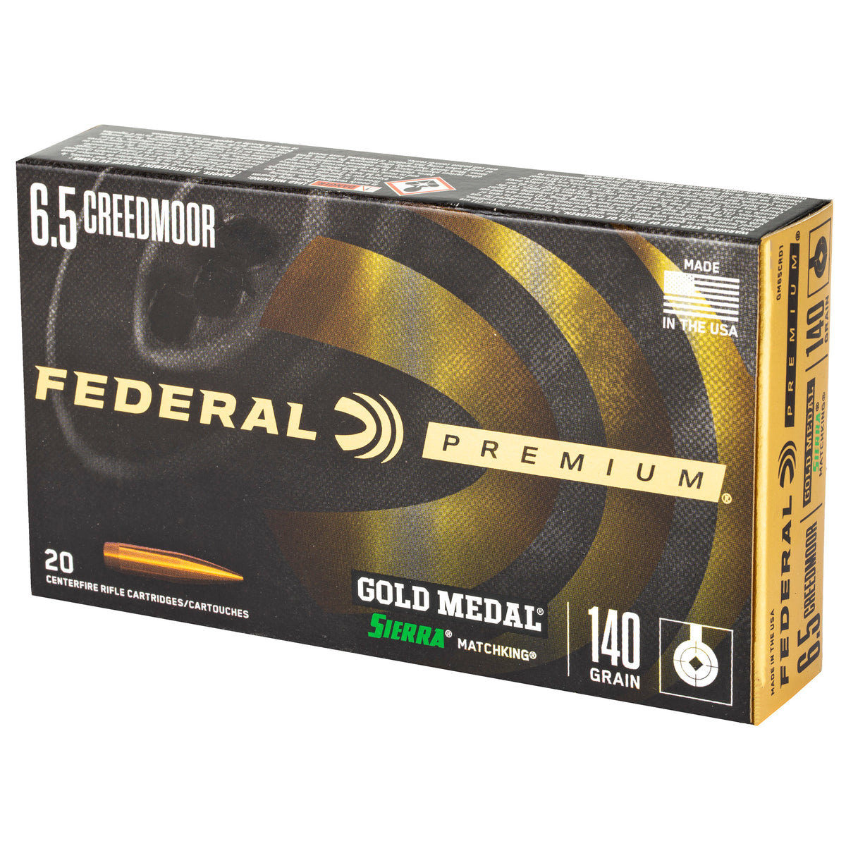 FED GOLD MDL 6.5CREED 140GR SMK 20 - American Ordnance