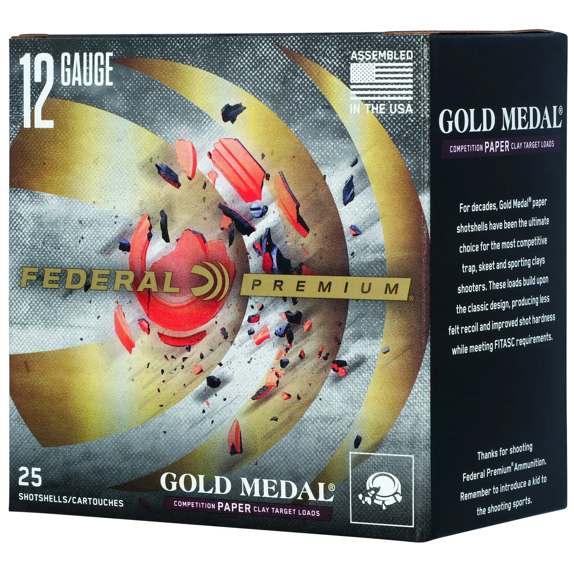 FED GLD MDL 12GA 2.75" 1OZ #7.5 25 - American Ordnance