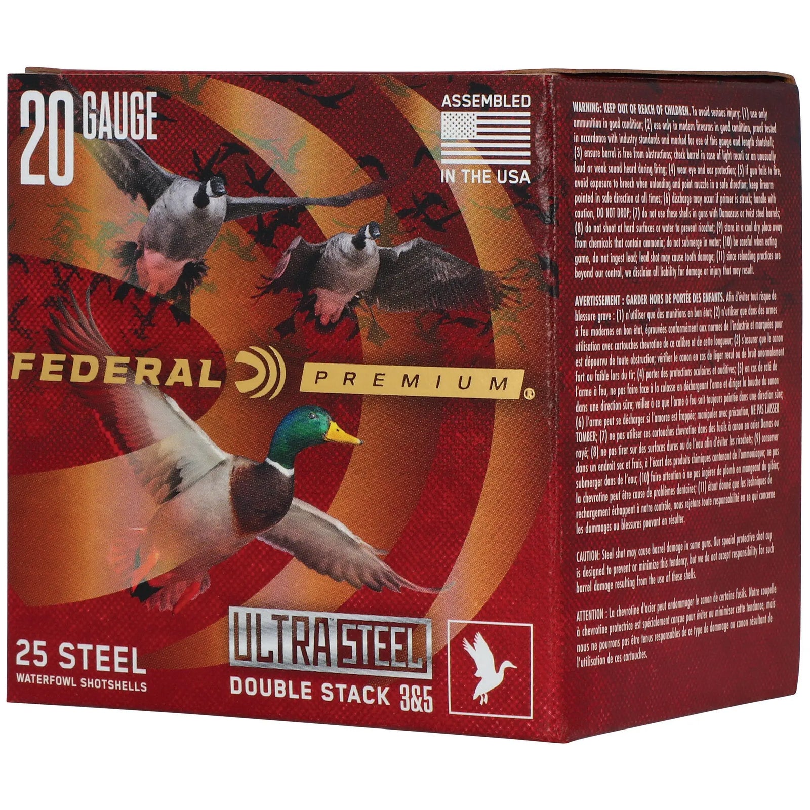 FED ULT STL 20GA 3" 1OZ #3/#5 25/250 - American Ordnance