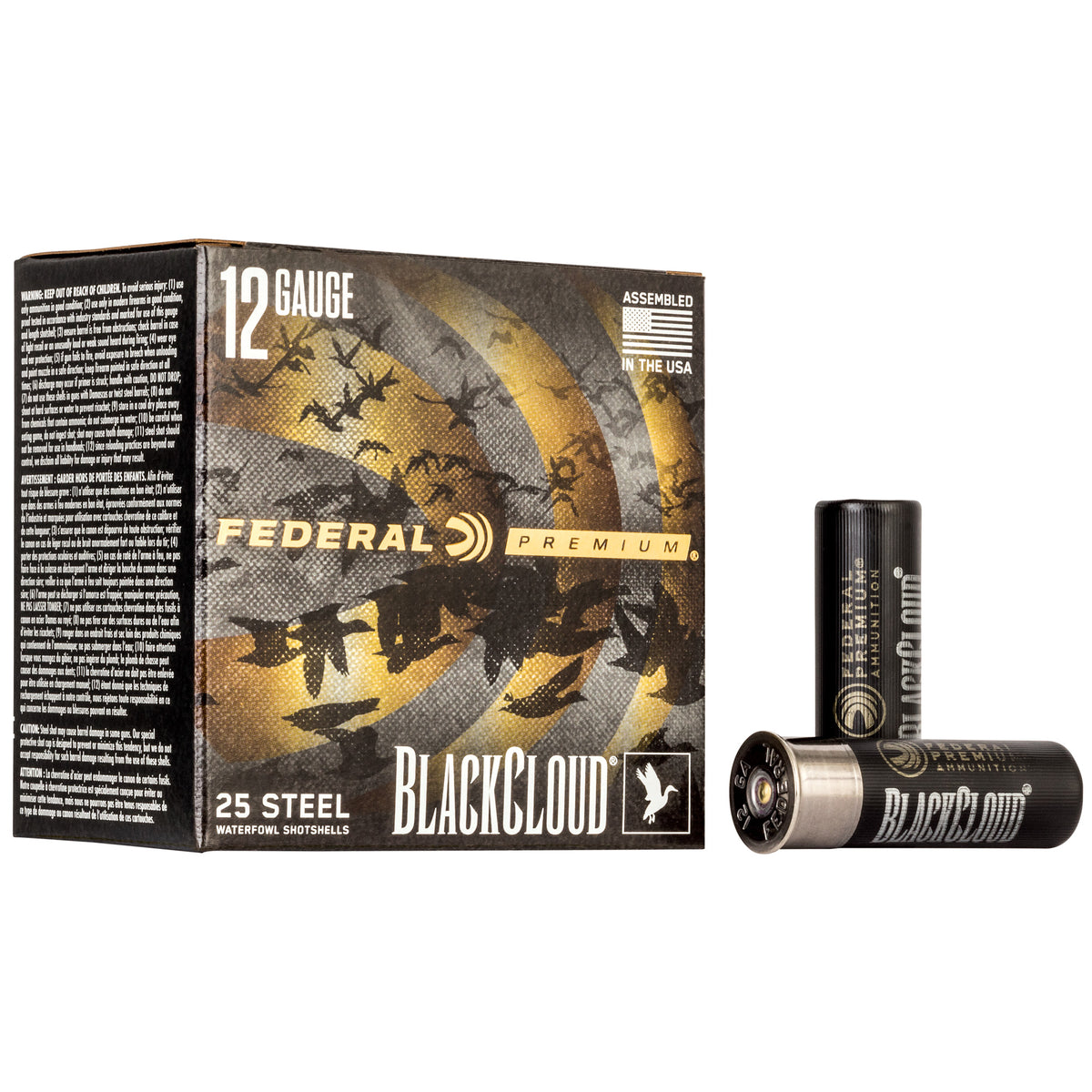 FED BLK CLOUD 12GA 3&quot; #4 25/250 - American Ordnance
