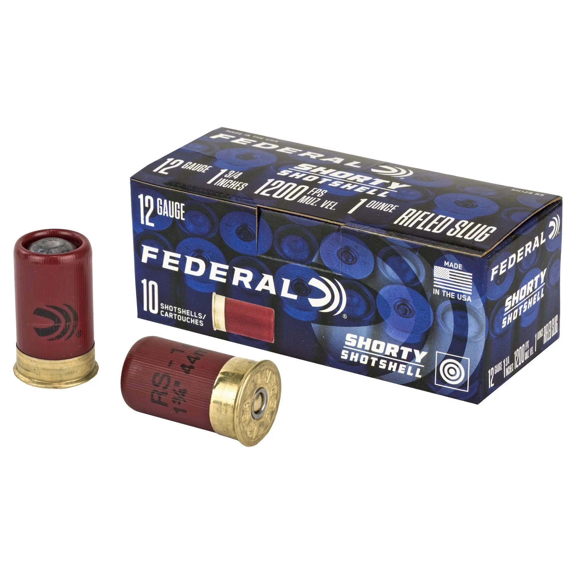FED SHRTY SS 12GA 1.75" RFL SLUG 10/ - American Ordnance