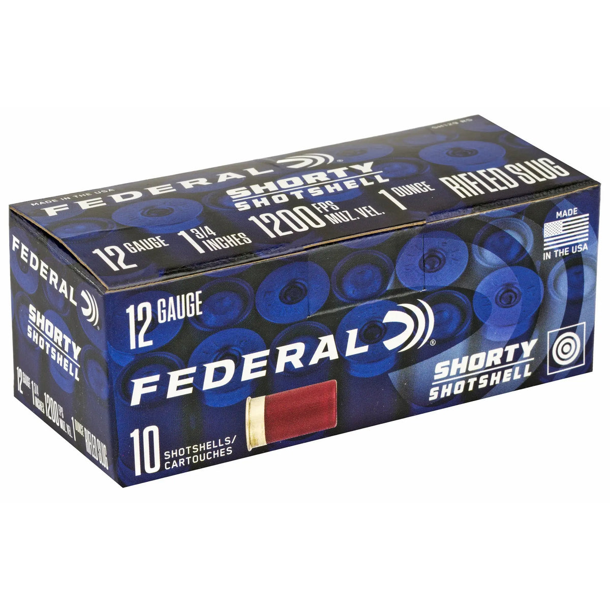 FED SHRTY SS 12GA 1.75&quot; RFL SLUG 10/ - American Ordnance