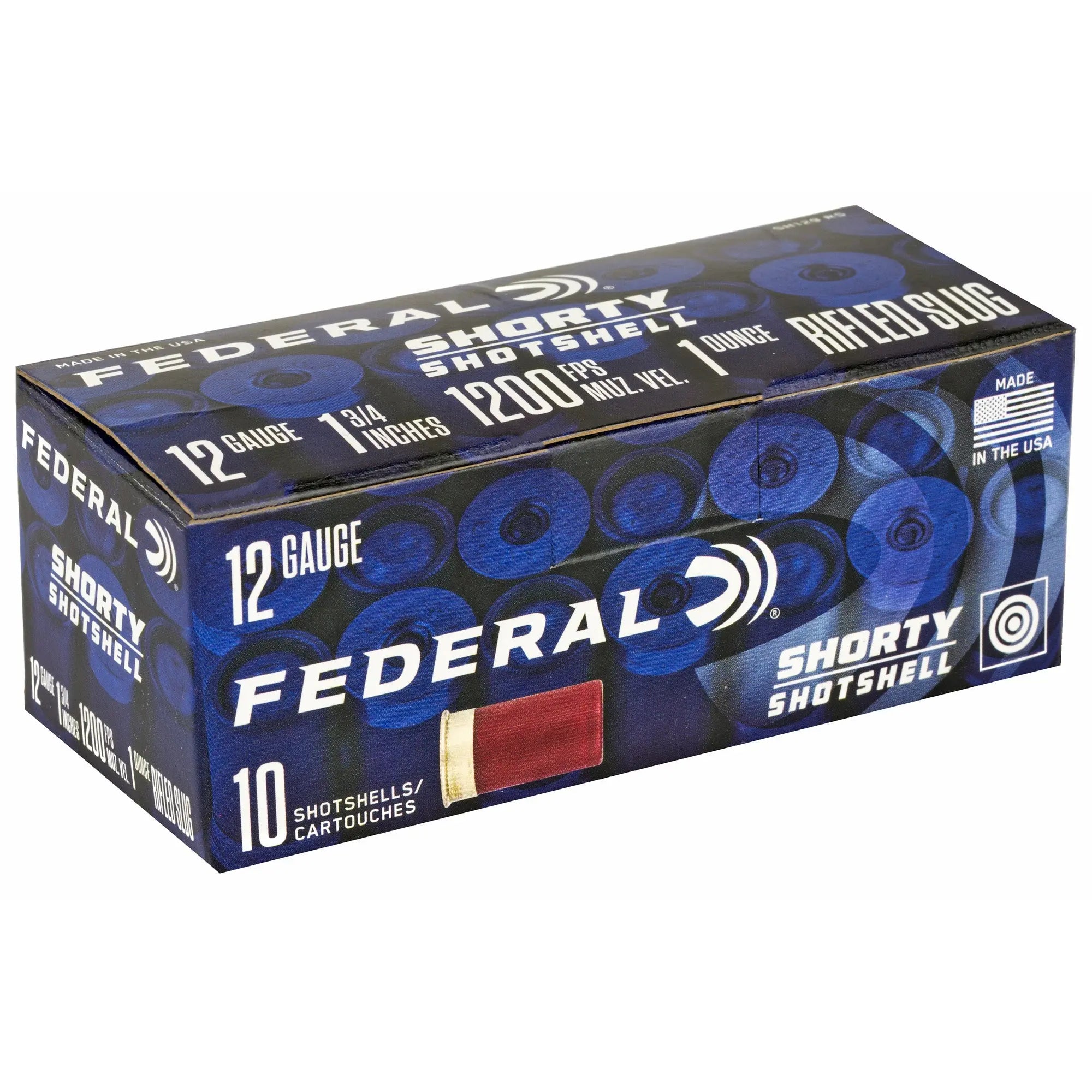 FED SHRTY SS 12GA 1.75" RFL SLUG 10/ - American Ordnance