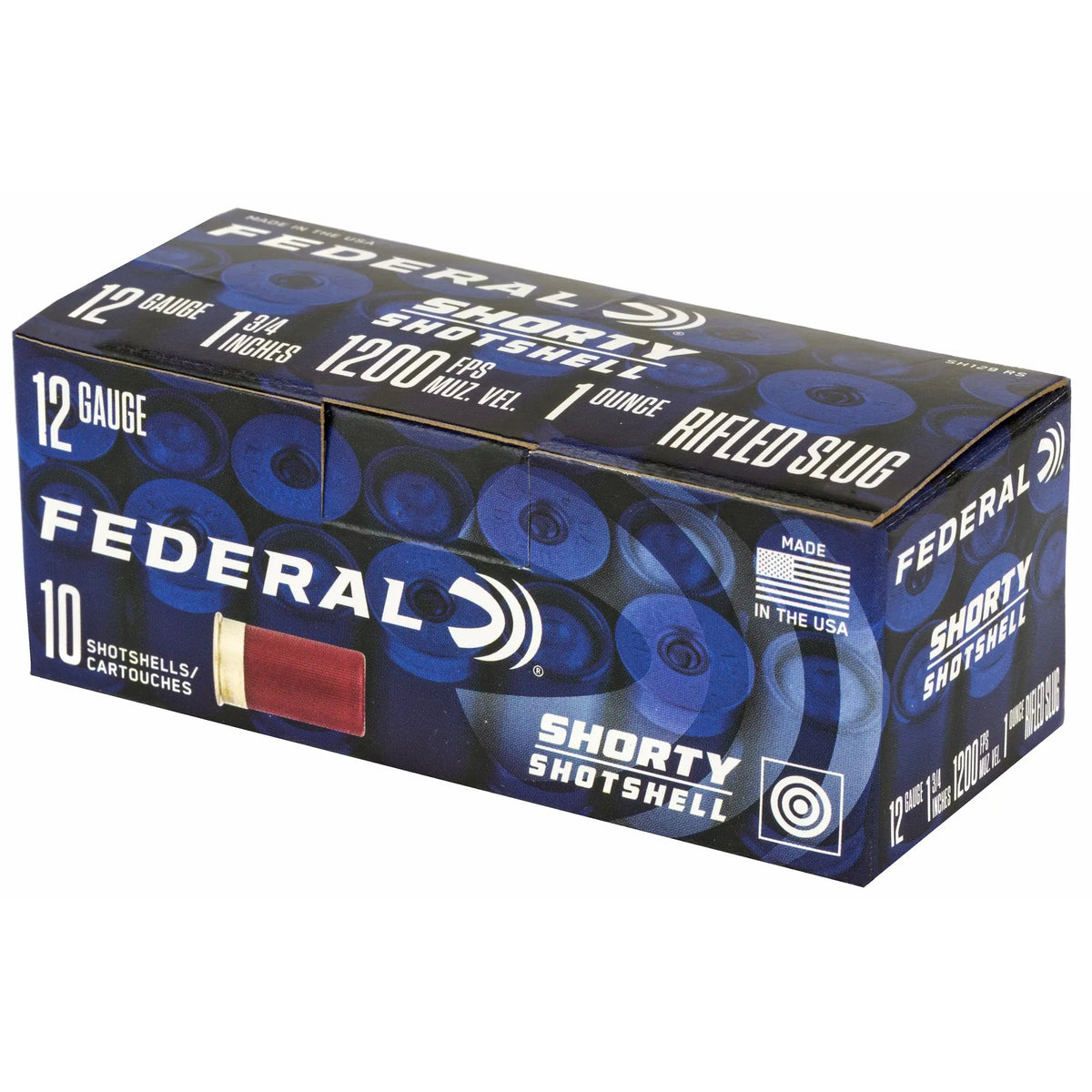 FED SHRTY SS 12GA 1.75&quot; RFL SLUG 10/ - American Ordnance