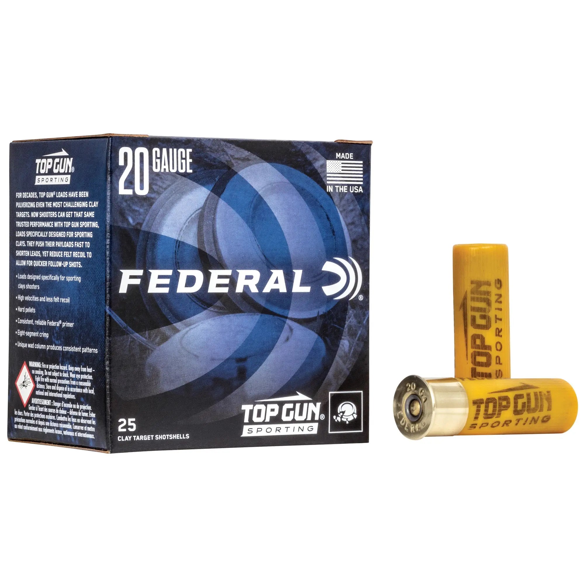 FED TOP GUN 20GA 2.75" #8 25/250 - American Ordnance