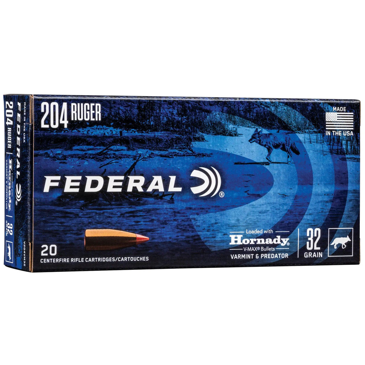 FED V&P 204RUG 32GR HRNDY V-MAX 20/2 - American Ordnance