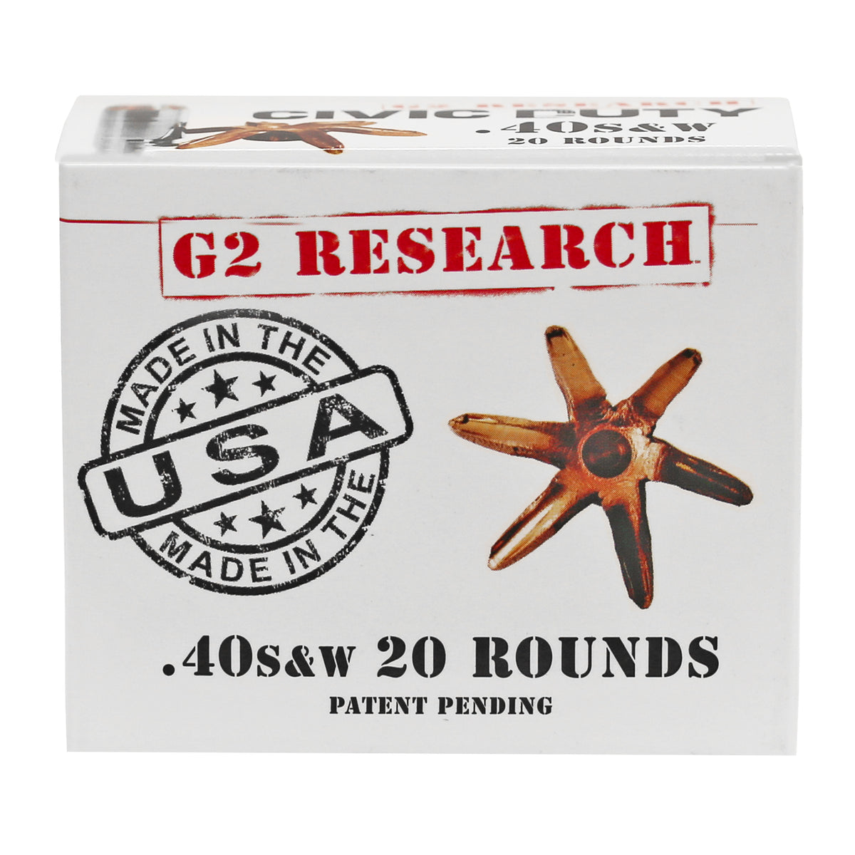 G2 RESEARCH CIVIC DUTY 40S&amp;W 122GR 20RD