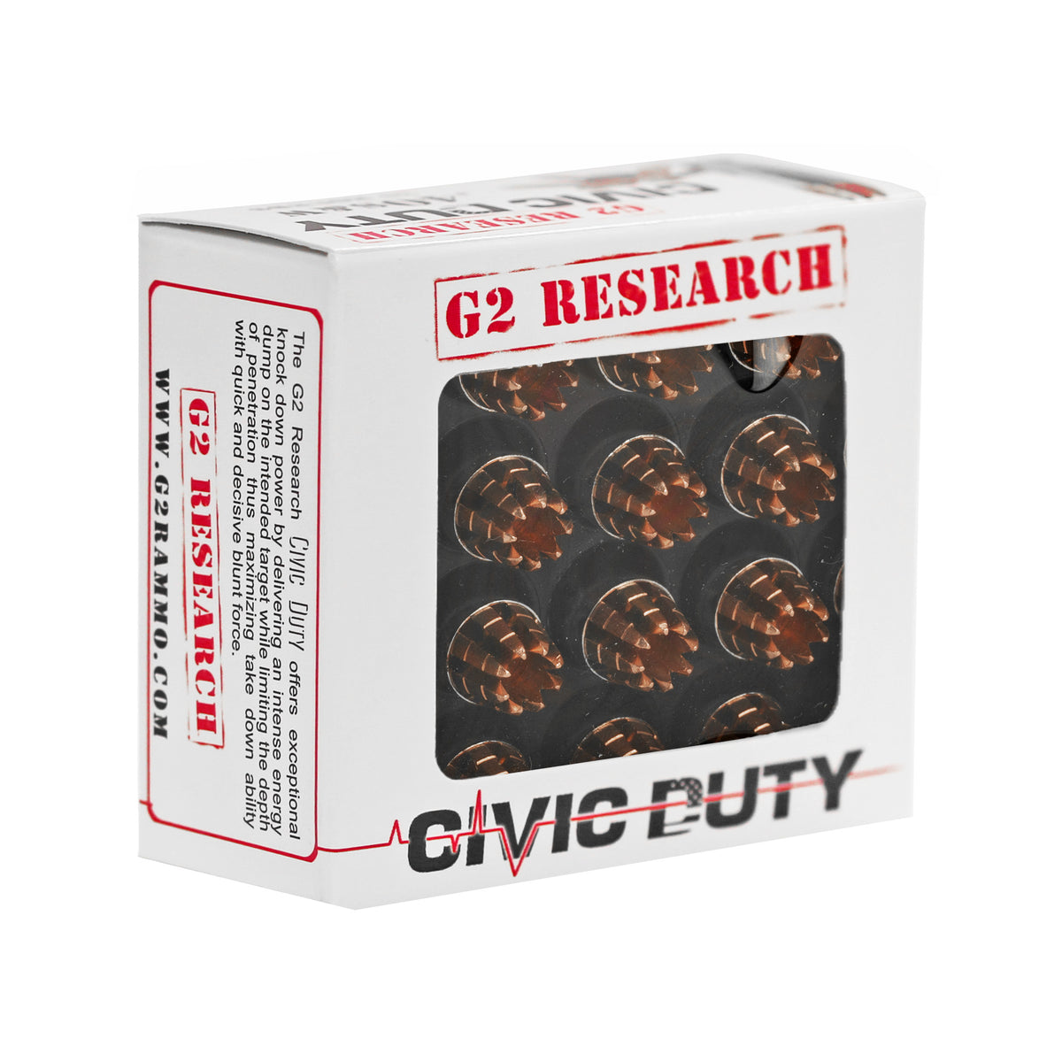 G2 RESEARCH CIVIC DUTY 40S&amp;W 122GR 20RD