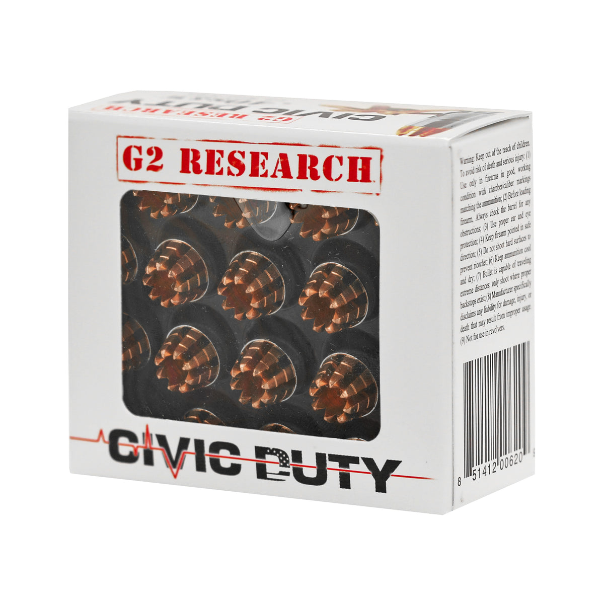 G2 RESEARCH CIVIC DUTY 40S&amp;W 122GR 20RD
