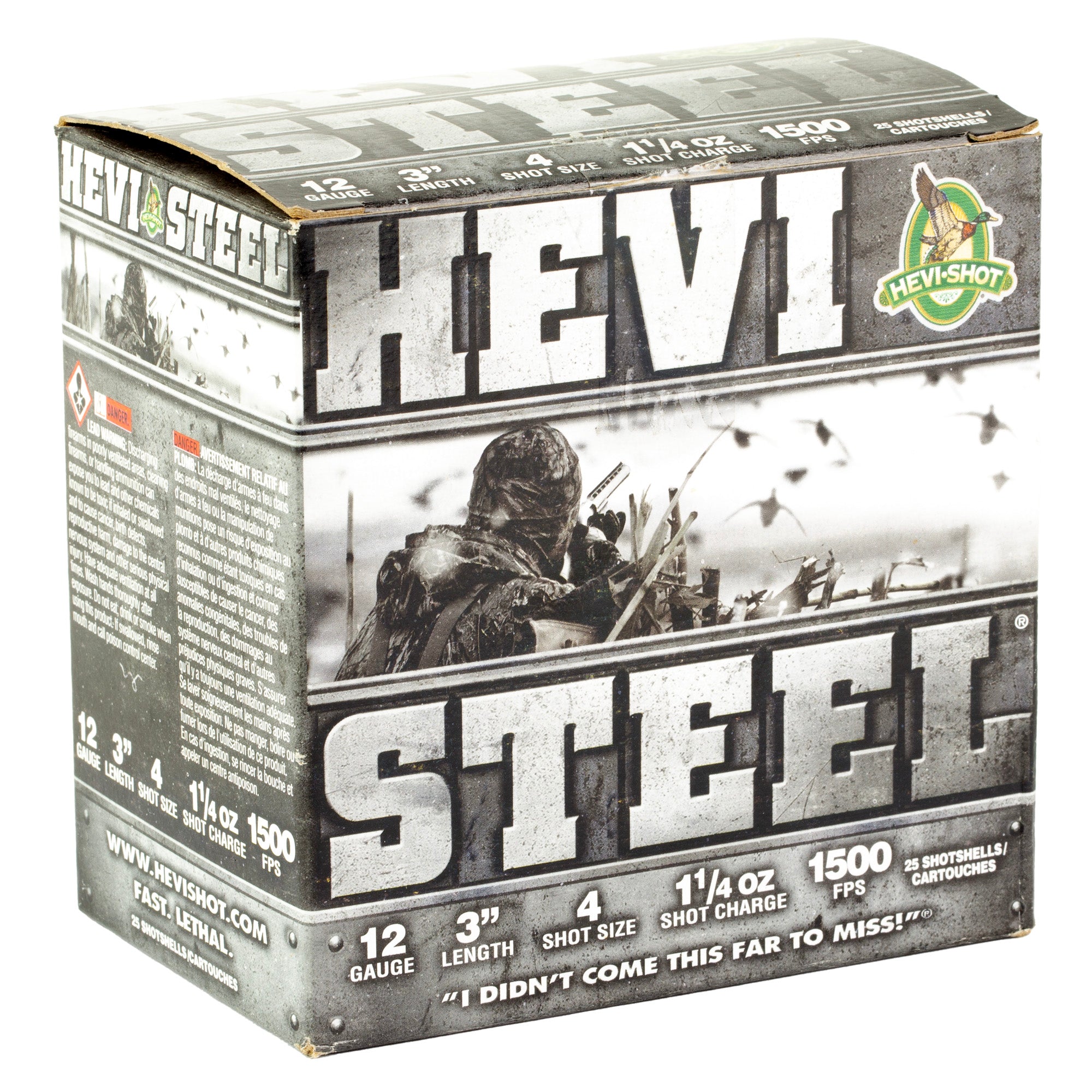 HEVI STEEL 12GA 3" #4 25/250 - American Ordnance