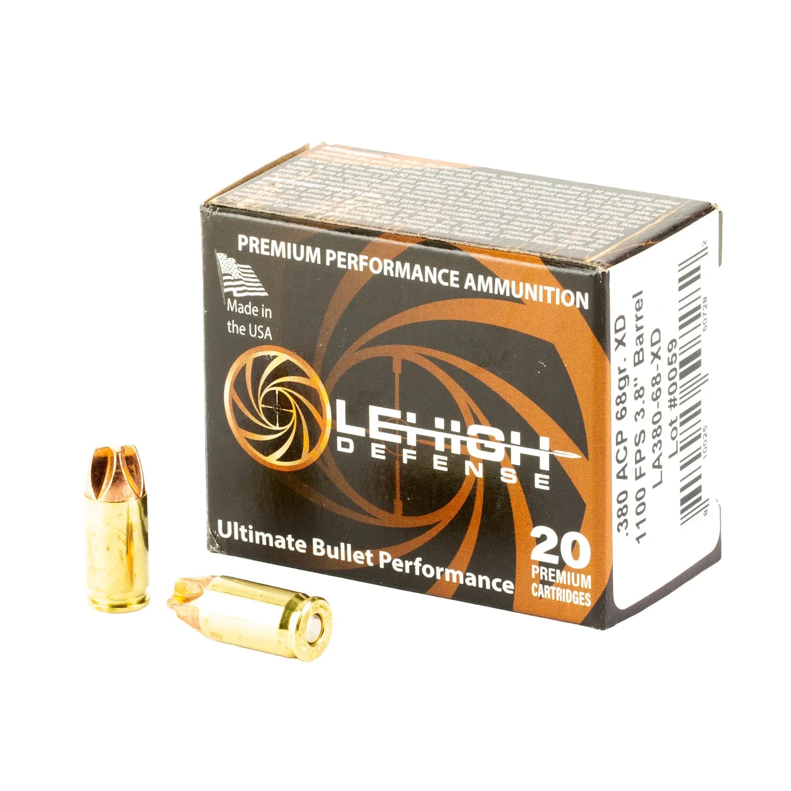 LEHIGH XTRM DFNS .380ACP 68GR 20/200 - American Ordnance