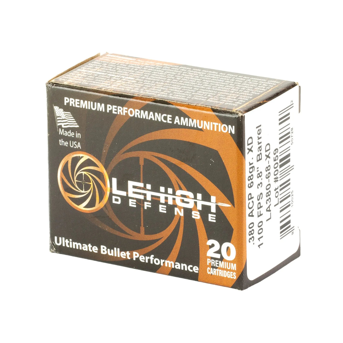 LEHIGH XTRM DFNS .380ACP 68GR 20/200 - American Ordnance