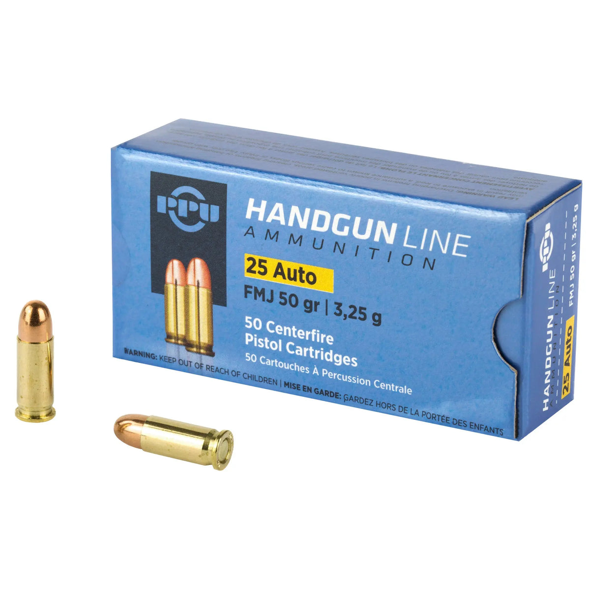 PPU 25ACP FMJ 50GR 50/1000 - American Ordnance