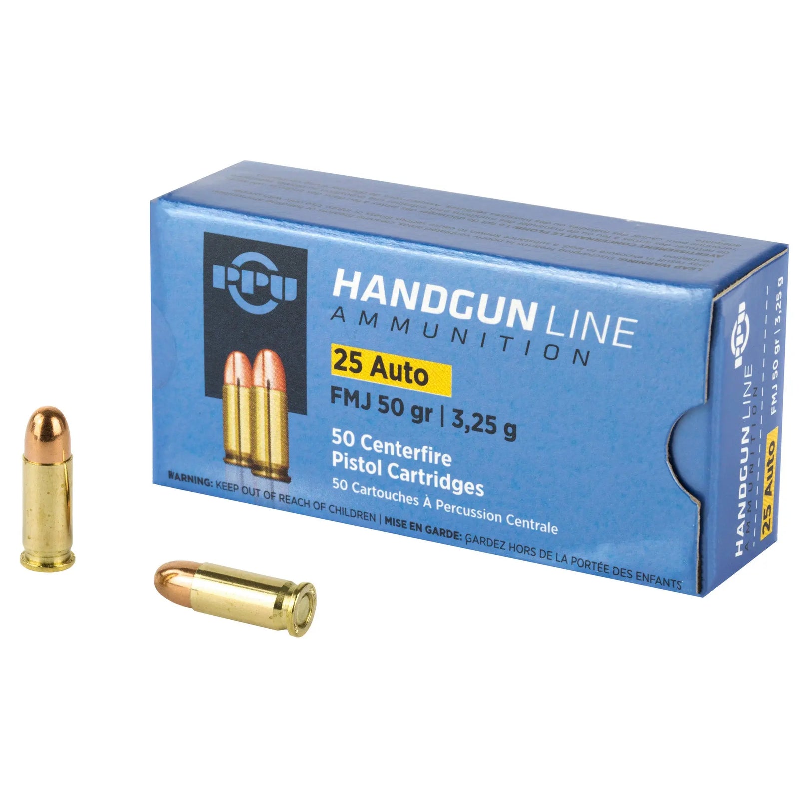 PPU 25ACP FMJ 50GR 50/1000 - American Ordnance