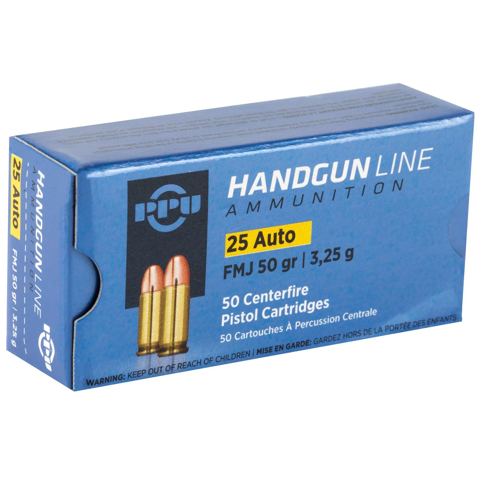 PPU 25ACP FMJ 50GR 50/1000 - American Ordnance