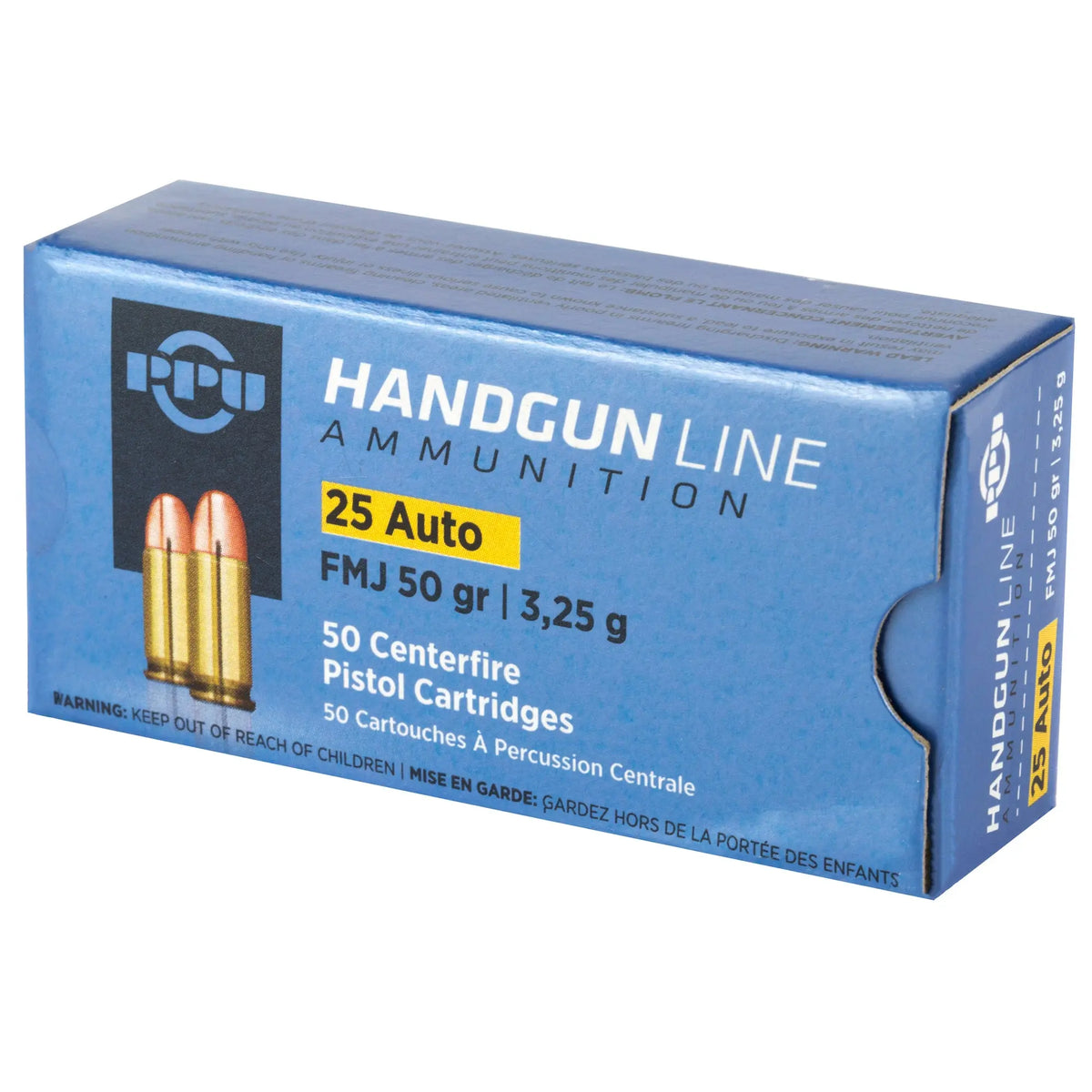 PPU 25ACP FMJ 50GR 50/1000 - American Ordnance
