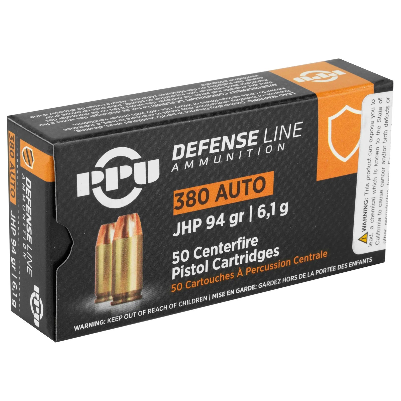 PPU 380ACP JHP 94GR 50/1000 - American Ordnance