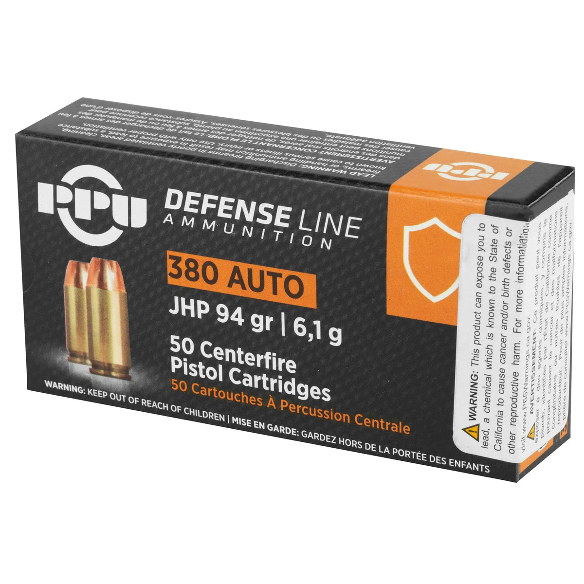 PPU 380ACP JHP 94GR 50/1000 - American Ordnance