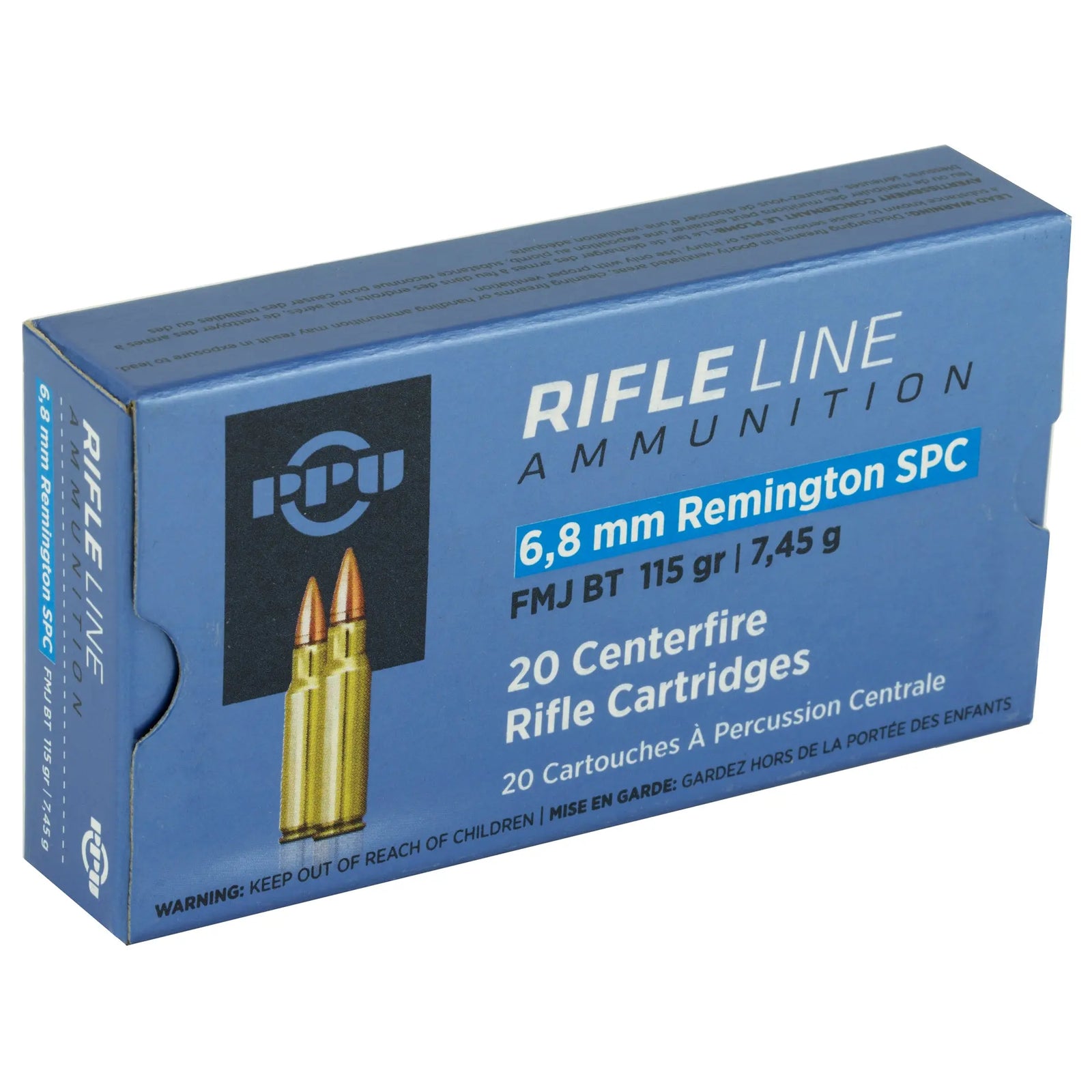 PPU 6.8SPC FMJBT 115GR 20/1000 - American Ordnance
