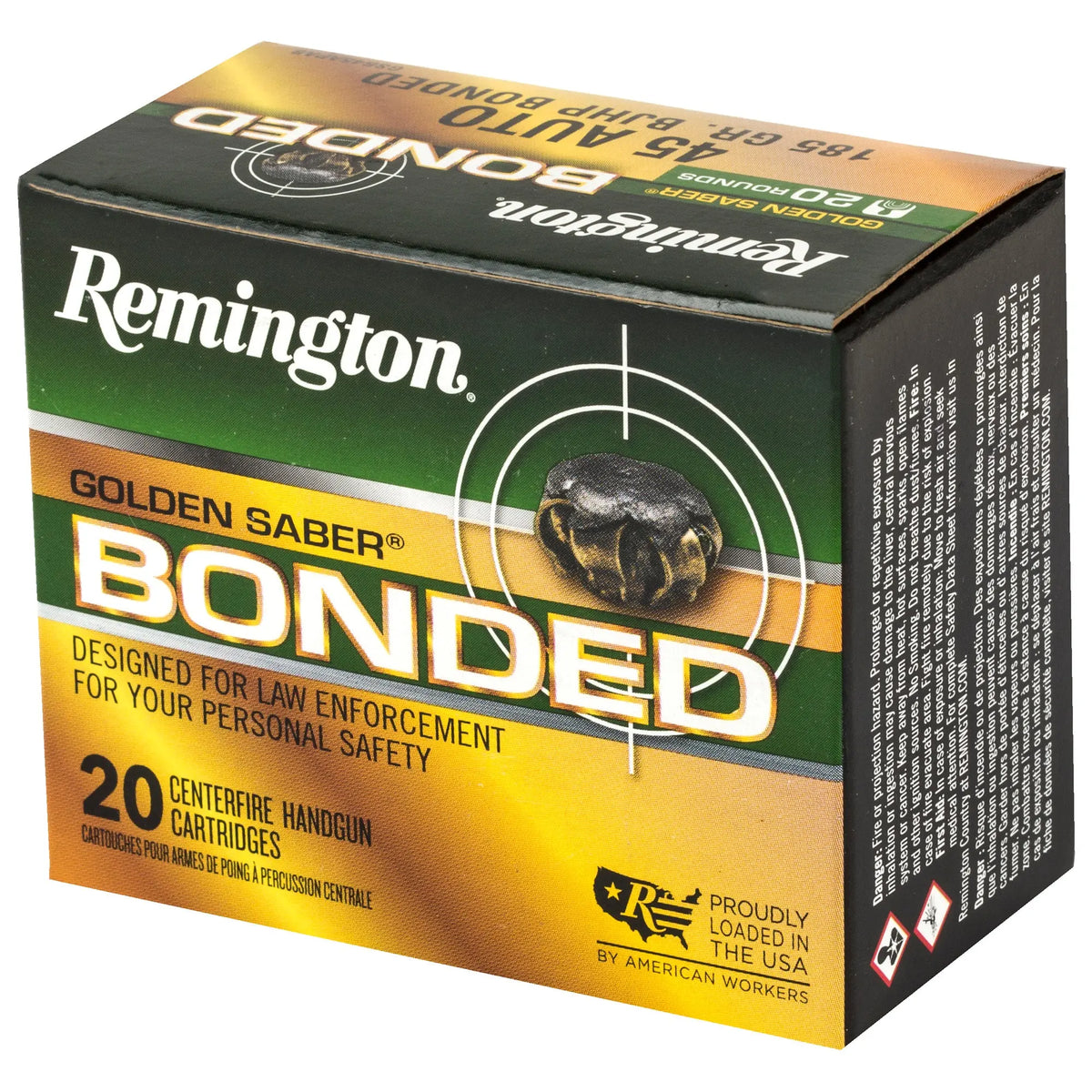 REM GOLDEN SBR 45ACP 185GR 20/500 - American Ordnance