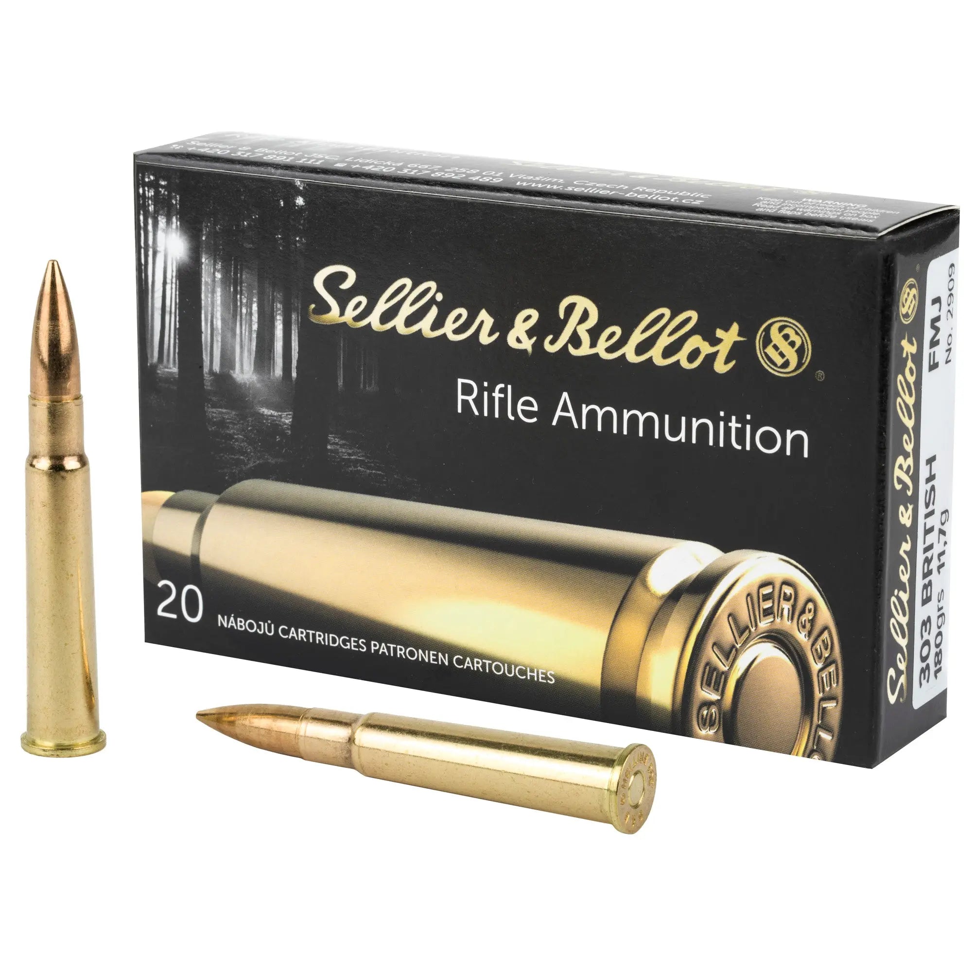 S&B 303BRITISH 180GR FMJ 20/400 - American Ordnance
