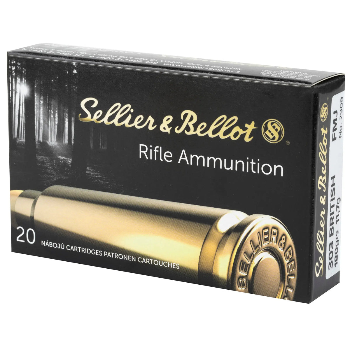 S&amp;B 303BRITISH 180GR FMJ 20/400 - American Ordnance