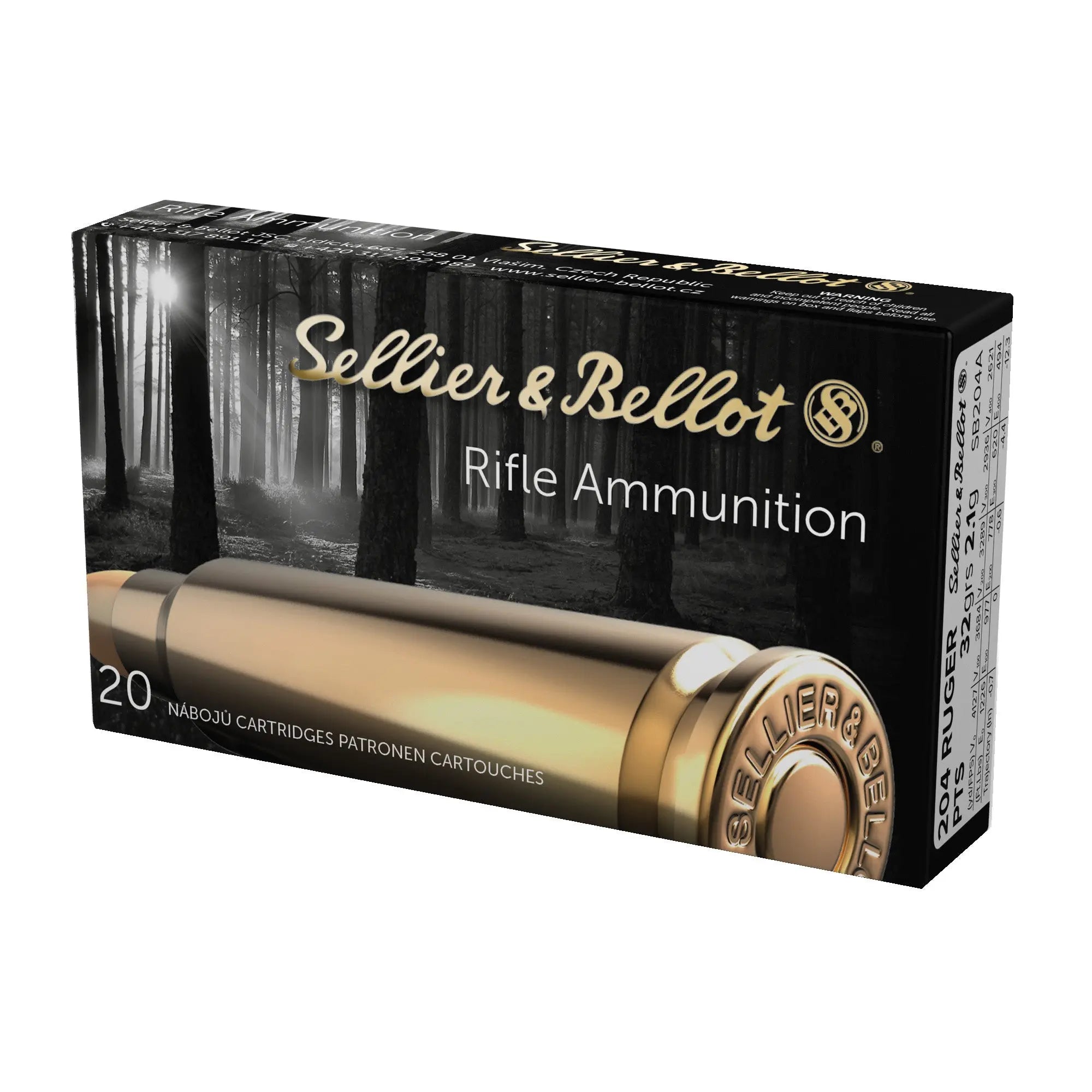 S&B 204 RUGER 32GR PTS 20/1000 - American Ordnance