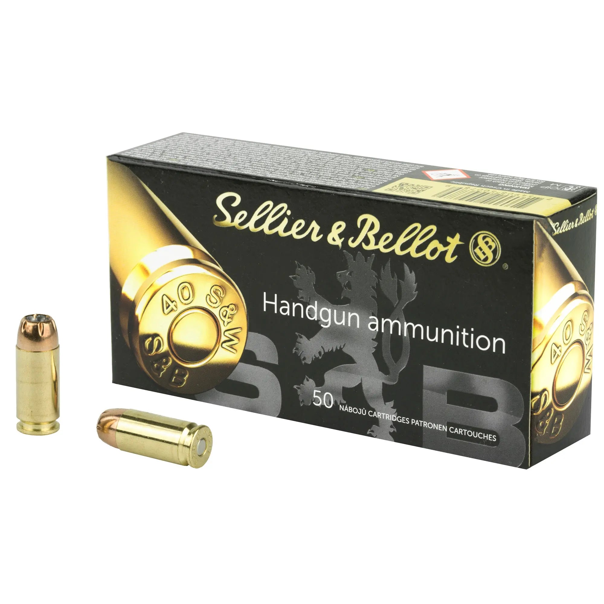 S&B 40SW 180GR JHP 50/1000 - American Ordnance
