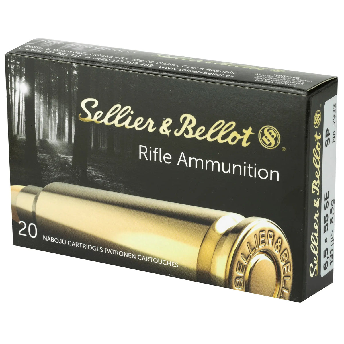 S&amp;B 6.5X55SW 131GR SP 20/400 - American Ordnance