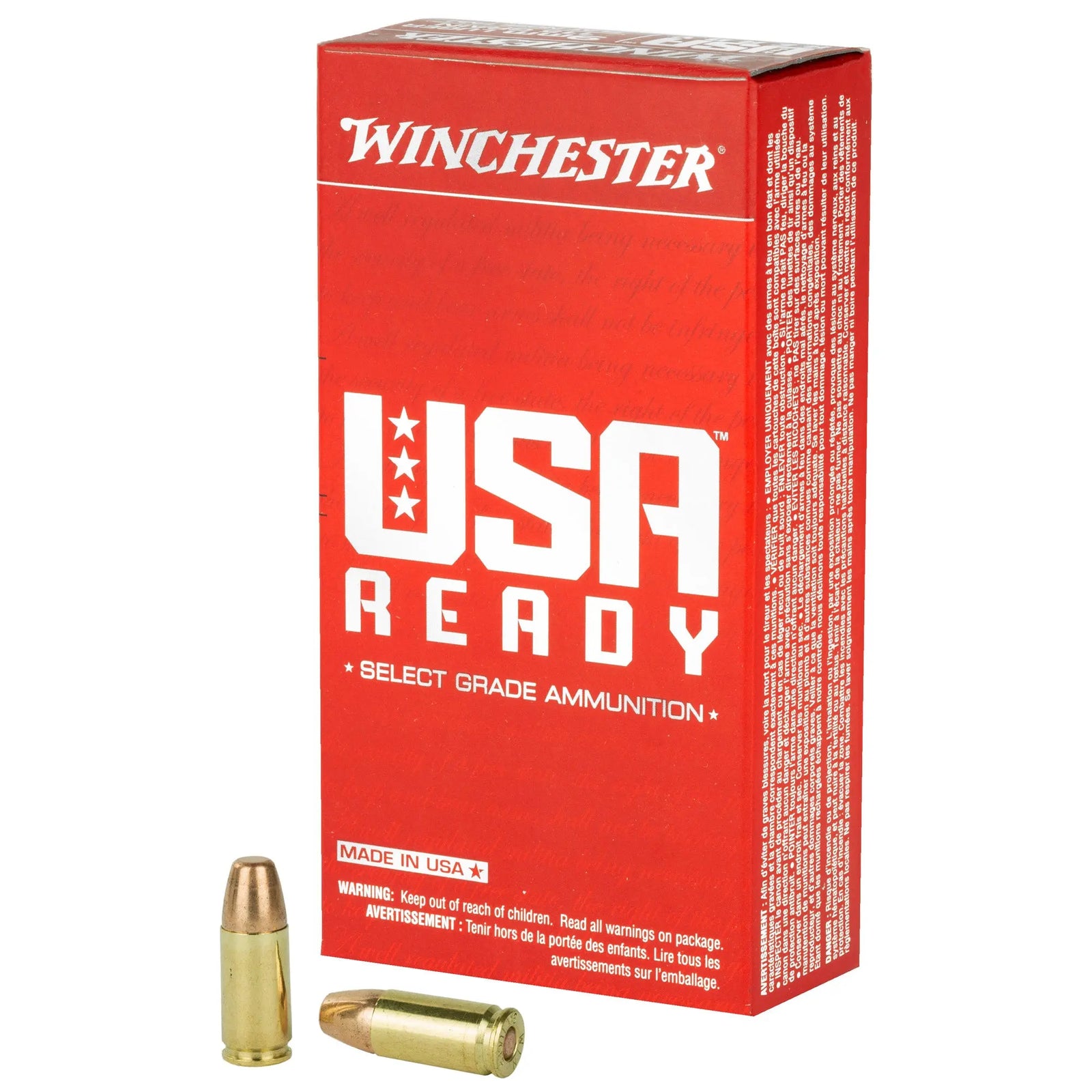 WIN USA RDY 9MM 115GR FMJ 50/500 - American Ordnance