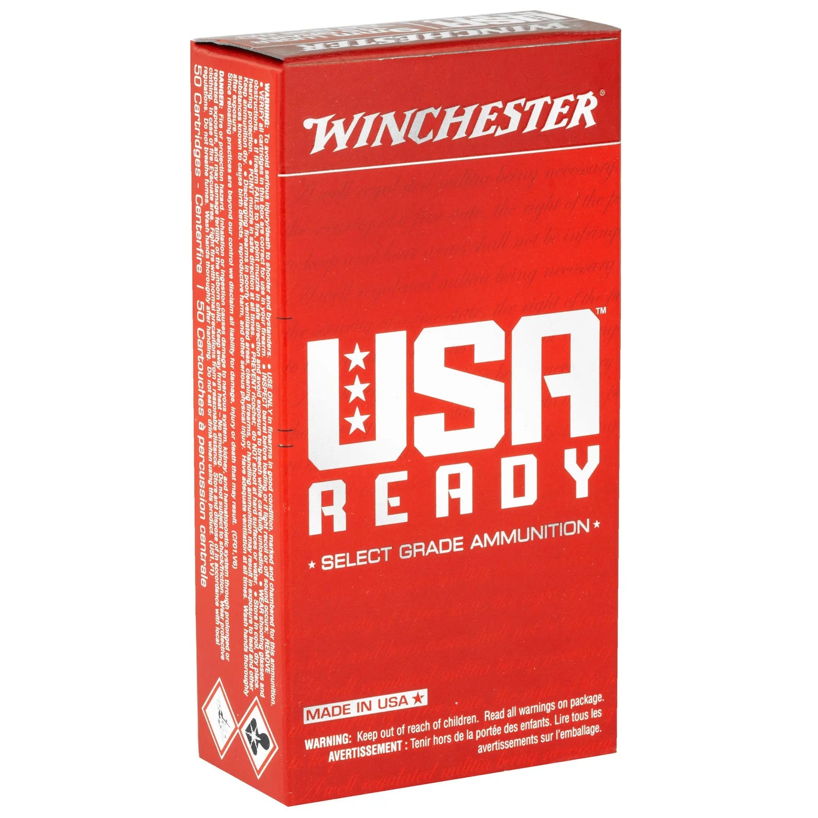 WIN USA RDY 9MM 115GR FMJ 50/500 - American Ordnance