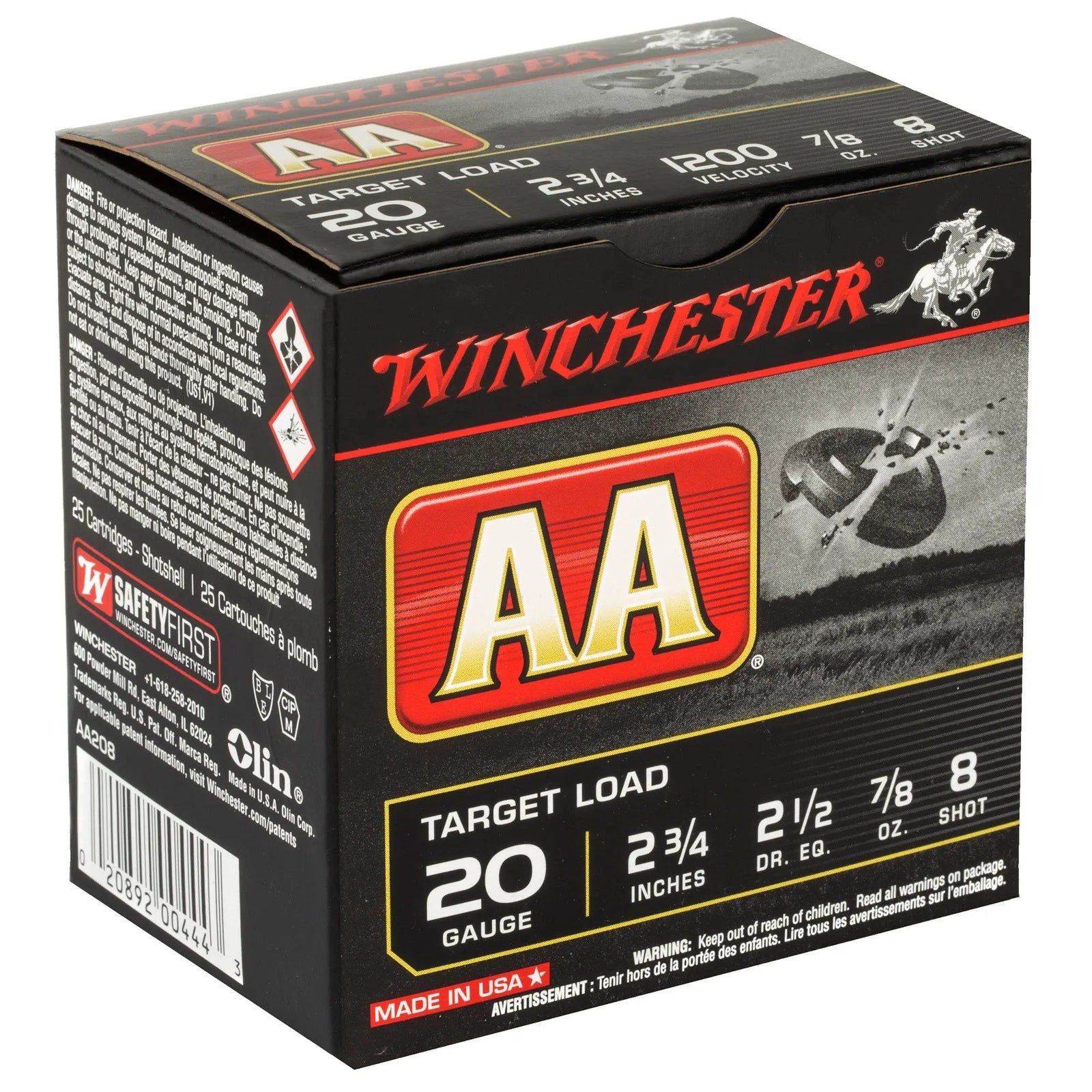WIN AA 20GA 2.75" #8 25/250 - American Ordnance