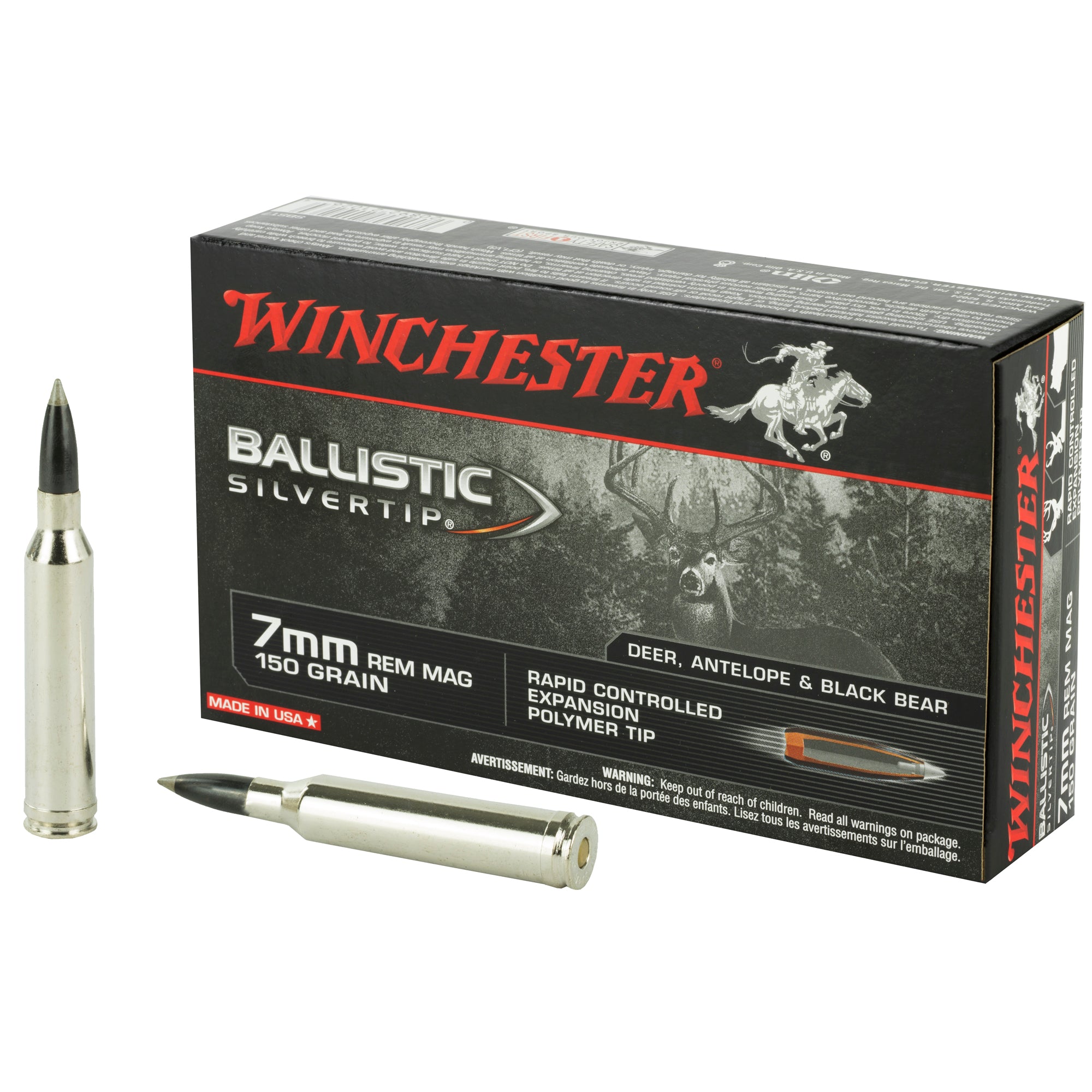 WIN BLSTC TIP 7MMREM 150GR 20/200 - American Ordnance