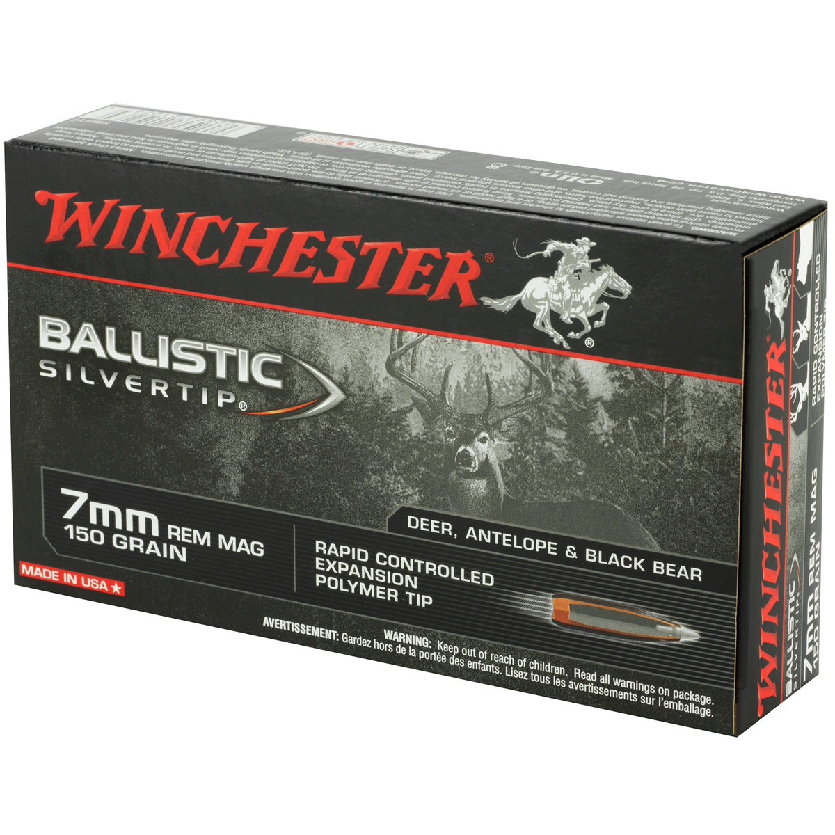 WIN BLSTC TIP 7MMREM 150GR 20/200 - American Ordnance