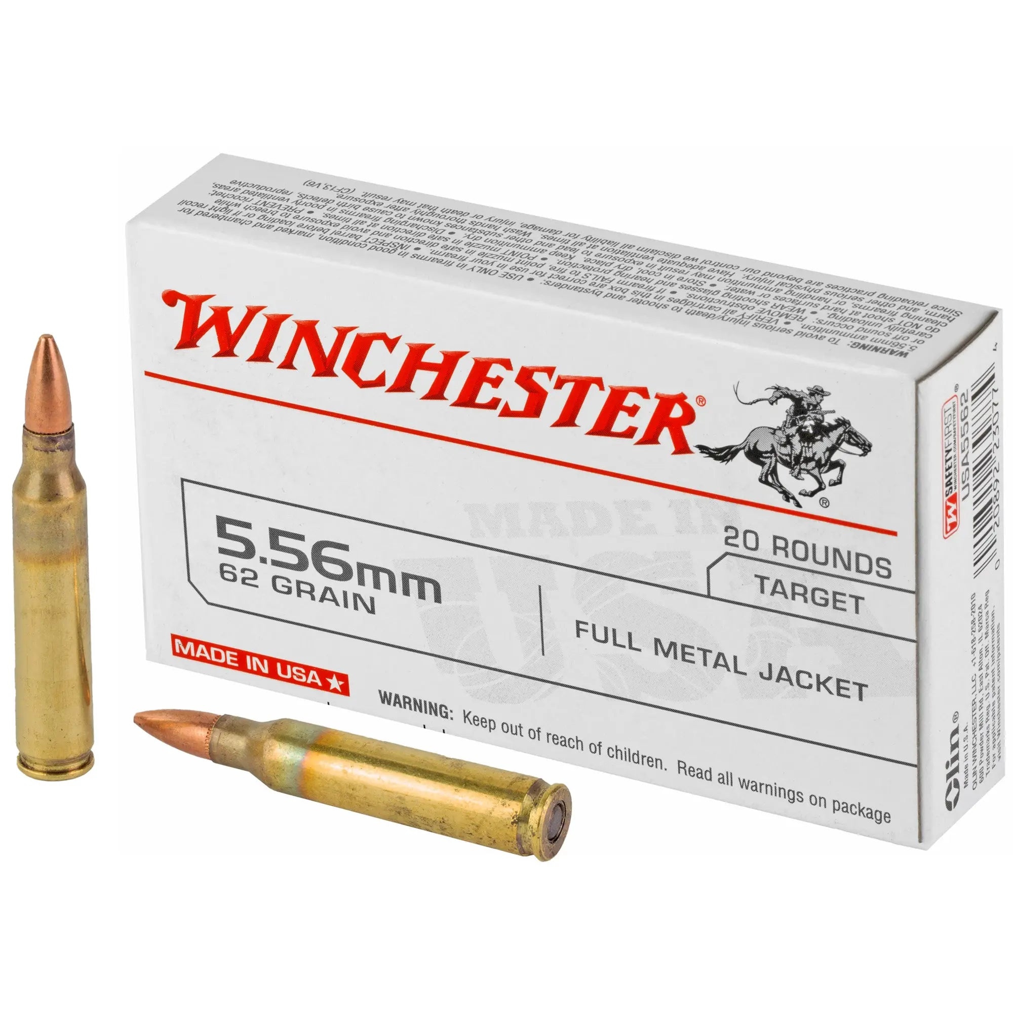 WIN 556MM 62GR FMJ USA 20/1000 - American Ordnance