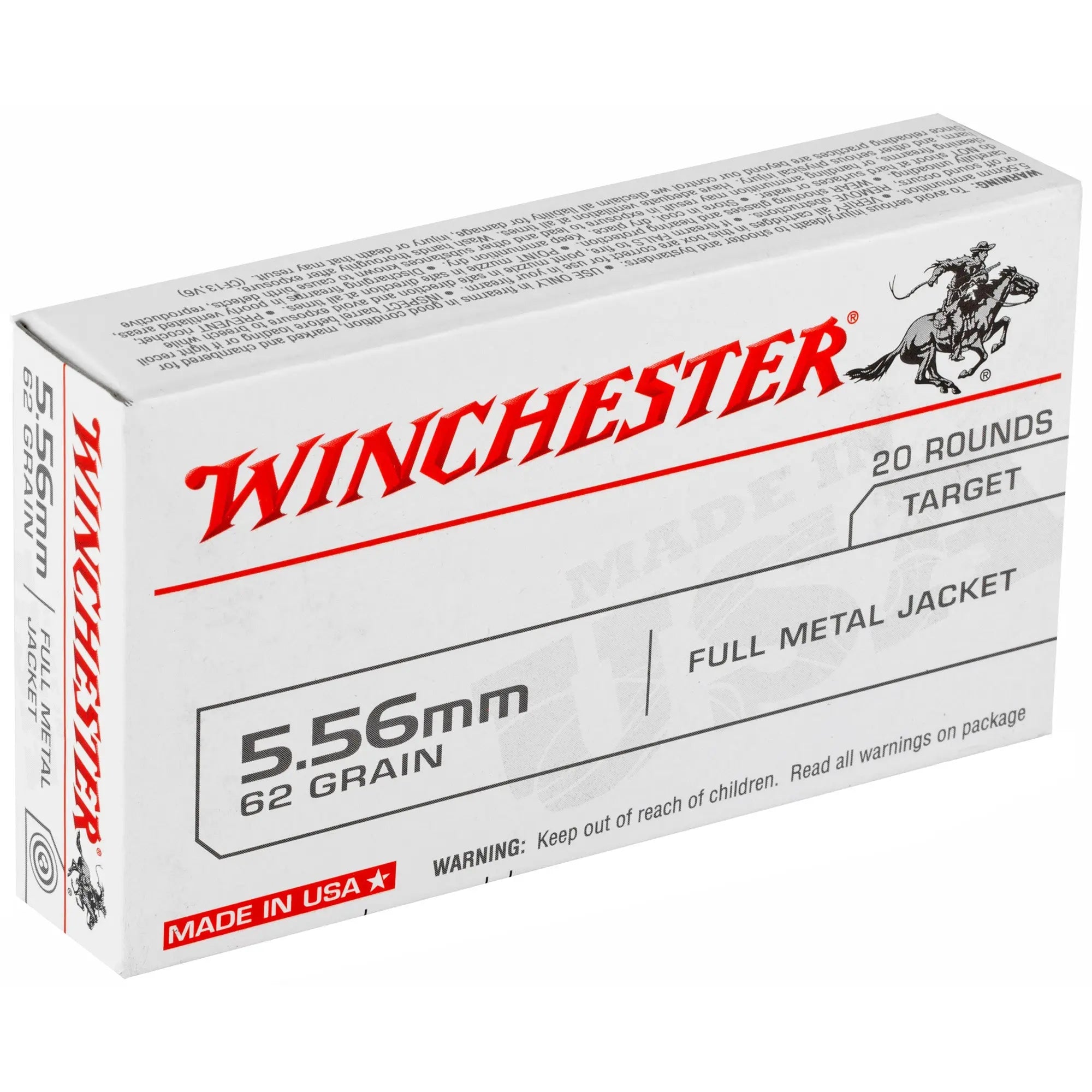 WIN 556MM 62GR FMJ USA 20/1000 - American Ordnance