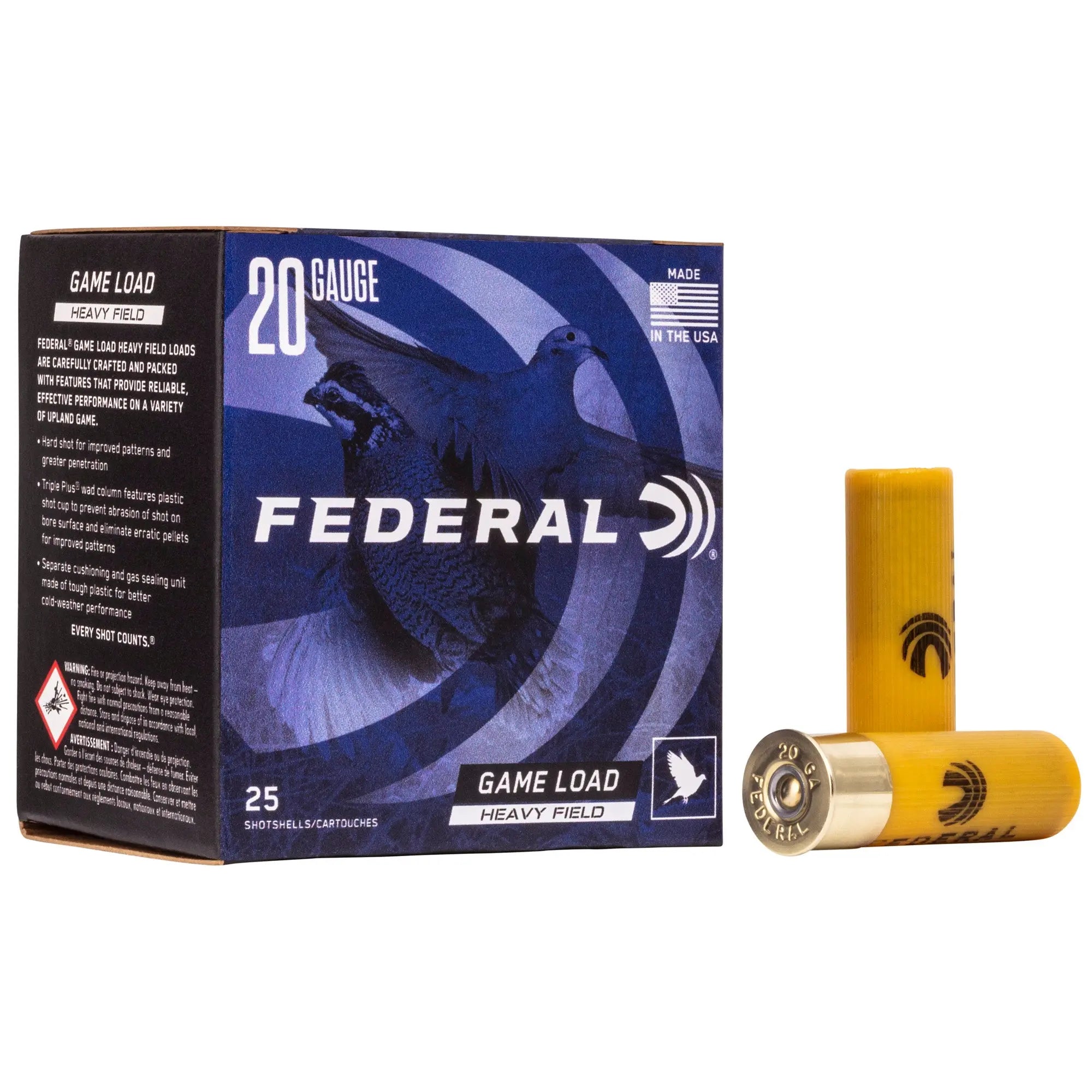 FED GMSHK 20GA 2 3/4" #8 25/250 - American Ordnance
