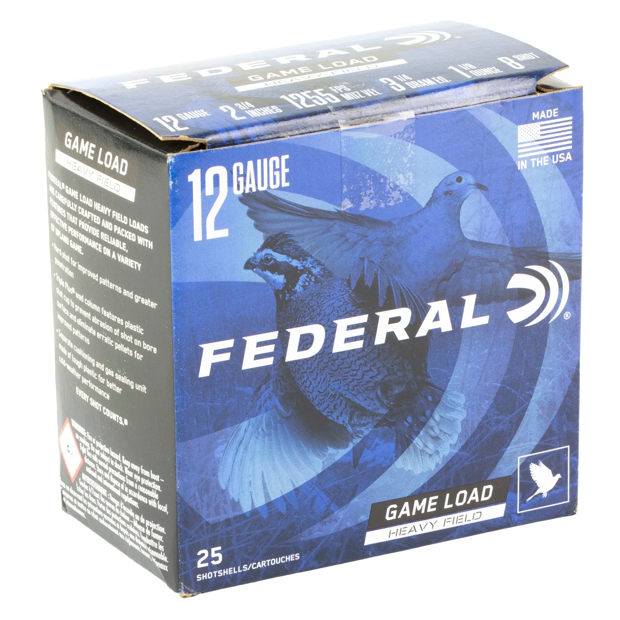 FED GAME LOAD 12GA 2.75" #8 25/250 - American Ordnance