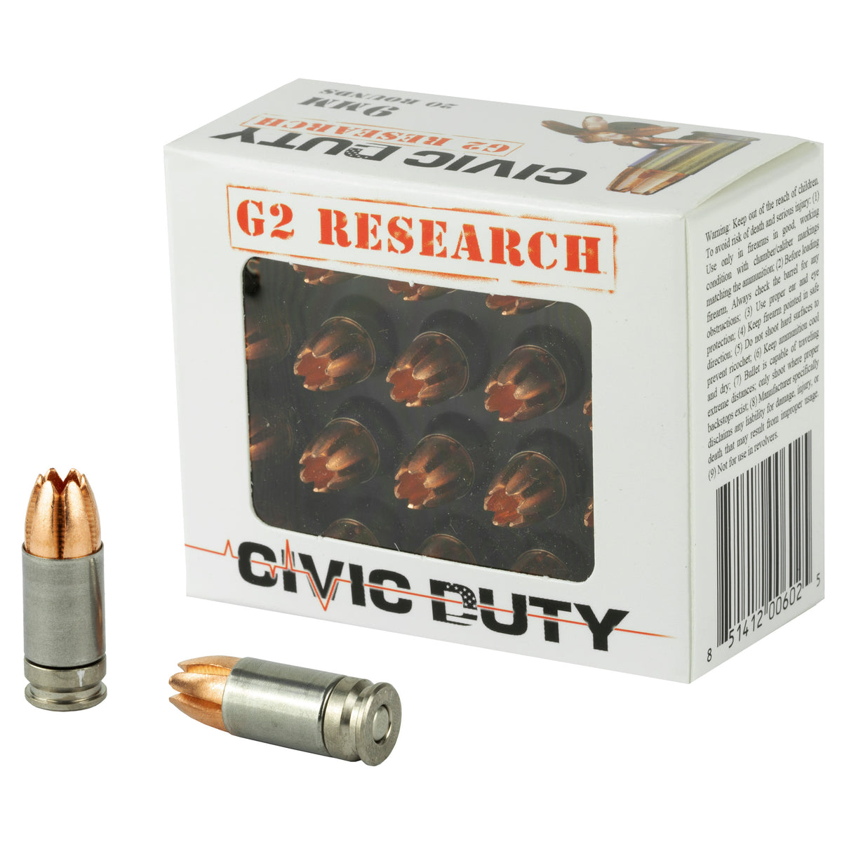 G2 RESEARCH CIVIC DUTY 9MM 94GR 20RD