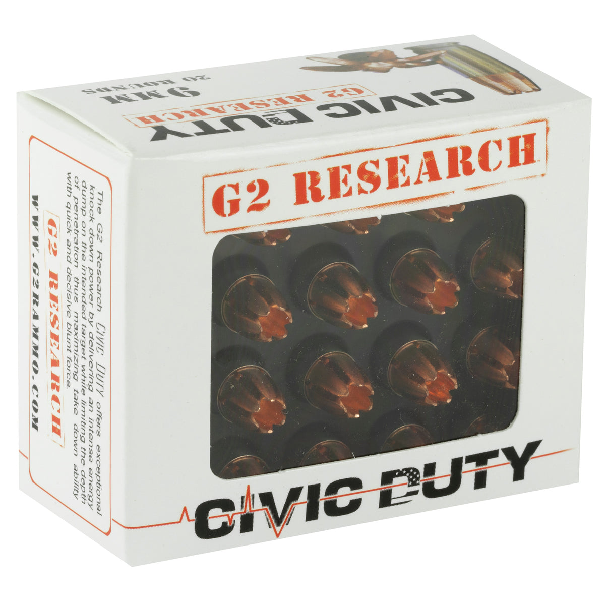 G2 RESEARCH CIVIC DUTY 9MM 94GR 20RD
