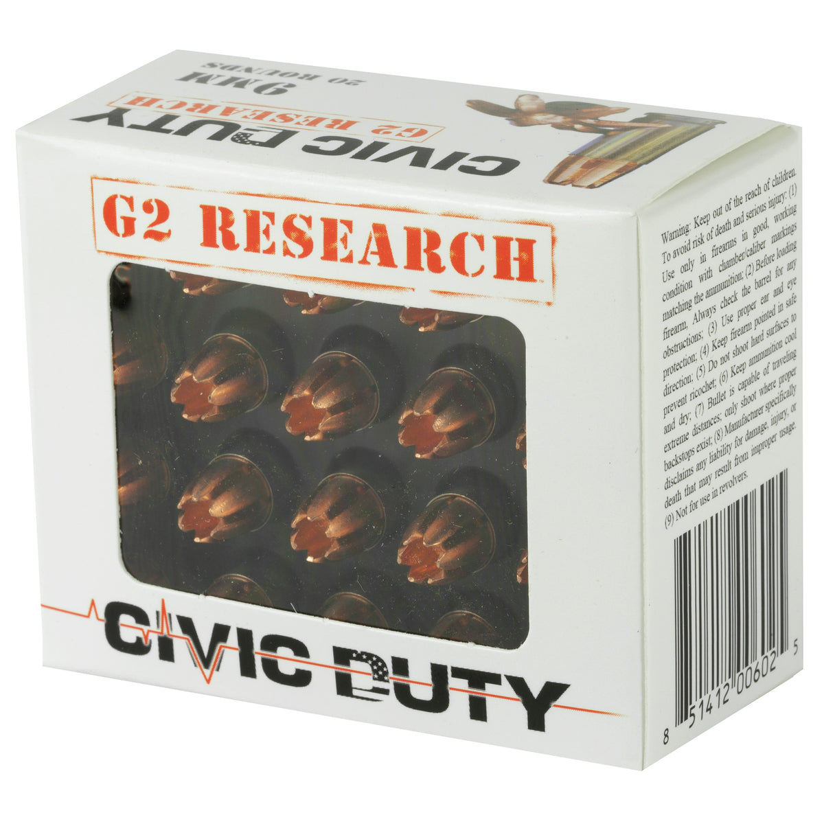 G2 RESEARCH CIVIC DUTY 9MM 94GR 20RD